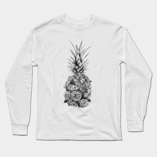 Pineapple Long Sleeve T-Shirt by mikekoubou